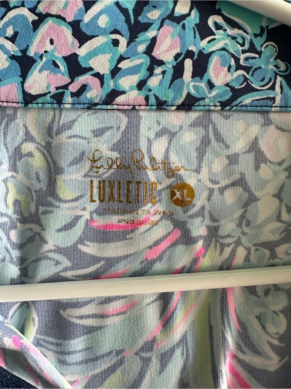Lilly Pulitzer Blue Pink Multicolor Printed Top - Picture 7 of 7